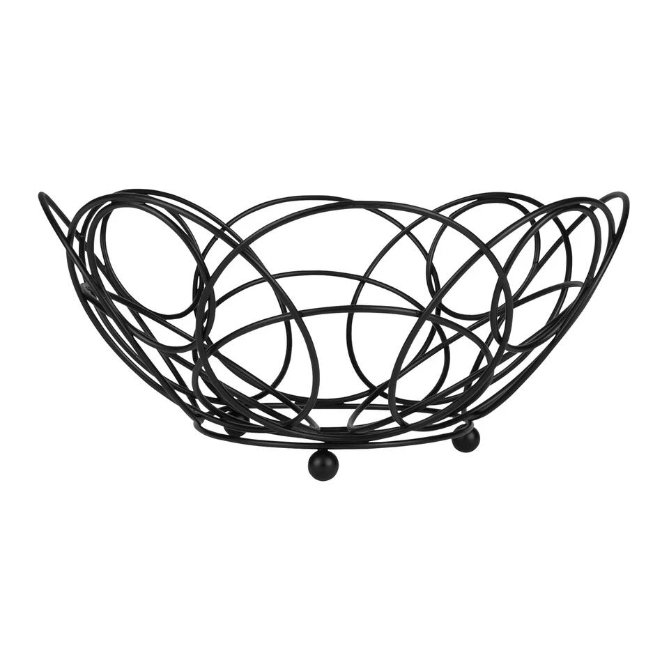 QUIVO Fruitschaal Metaal Rond - Zwart 4 QUIVO Fruitschaal Metaal Rond - Zwart - Afbeelding 4