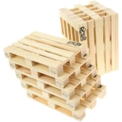 Labyrinth Palette-It - Set Van 10 Houten Onderzetters (12x8 Cm)