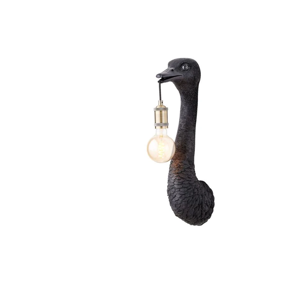 Wandlamp Ostrich - Zwart - 18x15.5x57.5cm 2 Wandlamp Ostrich - Zwart - 18x15.5x57.5cm - Afbeelding 2