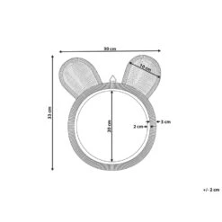 Beliani Wandspiegel ASHANTI - Natuurlijk Rotan -Huishoudelijke Voorwerpen Winkel 1000074981 0102