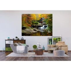 Sanders & Sanders Fotobehang - Bosrijk Landschap - Groen, Geel En Oranje 6 Sanders & Sanders Fotobehang - Bosrijk Landschap - Groen, Geel En Oranje -Huishoudelijke Voorwerpen Winkel 1000075252 0102