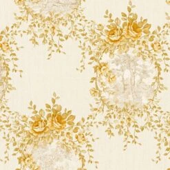 A.S. Creation A.S. Création Behang - Bloemen - Goud En Crème Beige - 53 Cm X 10,05 M - AS