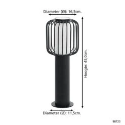 EGLO Ravello Sokkellamp Buiten - E27 - 45 Cm - Zwart -Huishoudelijke Voorwerpen Winkel 1000076445 0103