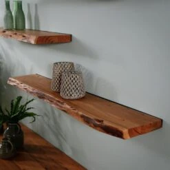 Wandplank Edwin 120cm - Hout - Bruin -Huishoudelijke Voorwerpen Winkel 1000076611 0103