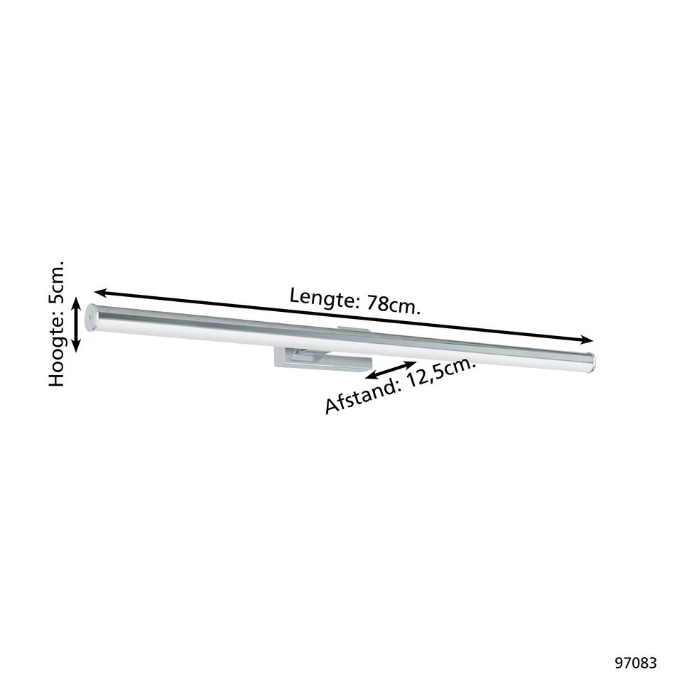 EGLO Vadumi Wandlamp - LED - 78 Cm - Grijs/Wit 4 EGLO Vadumi Wandlamp - LED - 78 Cm - Grijs/Wit - Afbeelding 4