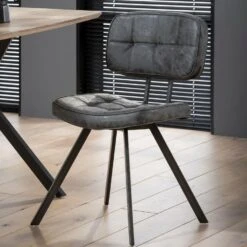 Max Eetkamerstoel - Lederlook - Zwart 6 Max Eetkamerstoel - Lederlook - Zwart -Huishoudelijke Voorwerpen Winkel 1000076895 0102