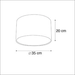 QAZQA Stoffen Lampenkap Lichtbruin 35/35/20 -Huishoudelijke Voorwerpen Winkel 1000078792 0102