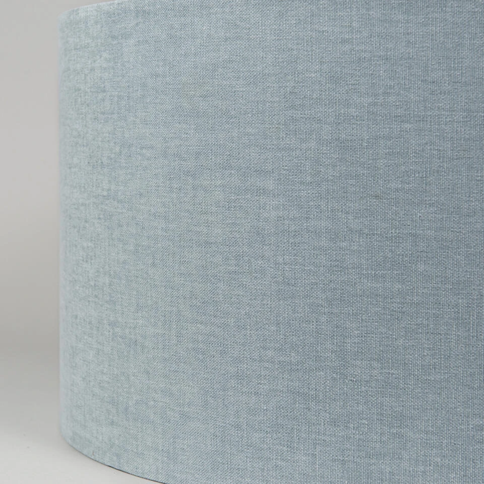 QAZQA Stoffen Lampenkap Lichtblauw 50/50/25 2 QAZQA Stoffen Lampenkap Lichtblauw 50/50/25 - Afbeelding 2