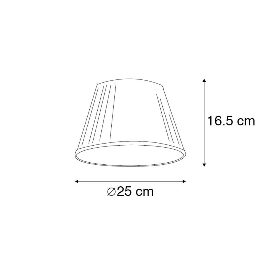 QAZQA Plisse Lampenkap Wit 25/16,5 Cm 3 QAZQA Plisse Lampenkap Wit 25/16,5 Cm - Afbeelding 3