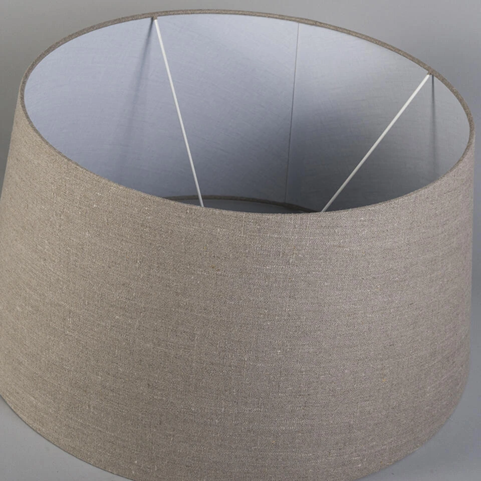 QAZQA Linnen Lampenkap Grijs 55/45/28 4 QAZQA Linnen Lampenkap Grijs 55/45/28 - Afbeelding 4