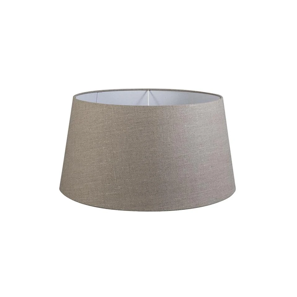 QAZQA Linnen Lampenkap Grijs 55/45/28 1 QAZQA Linnen Lampenkap Grijs 55/45/28