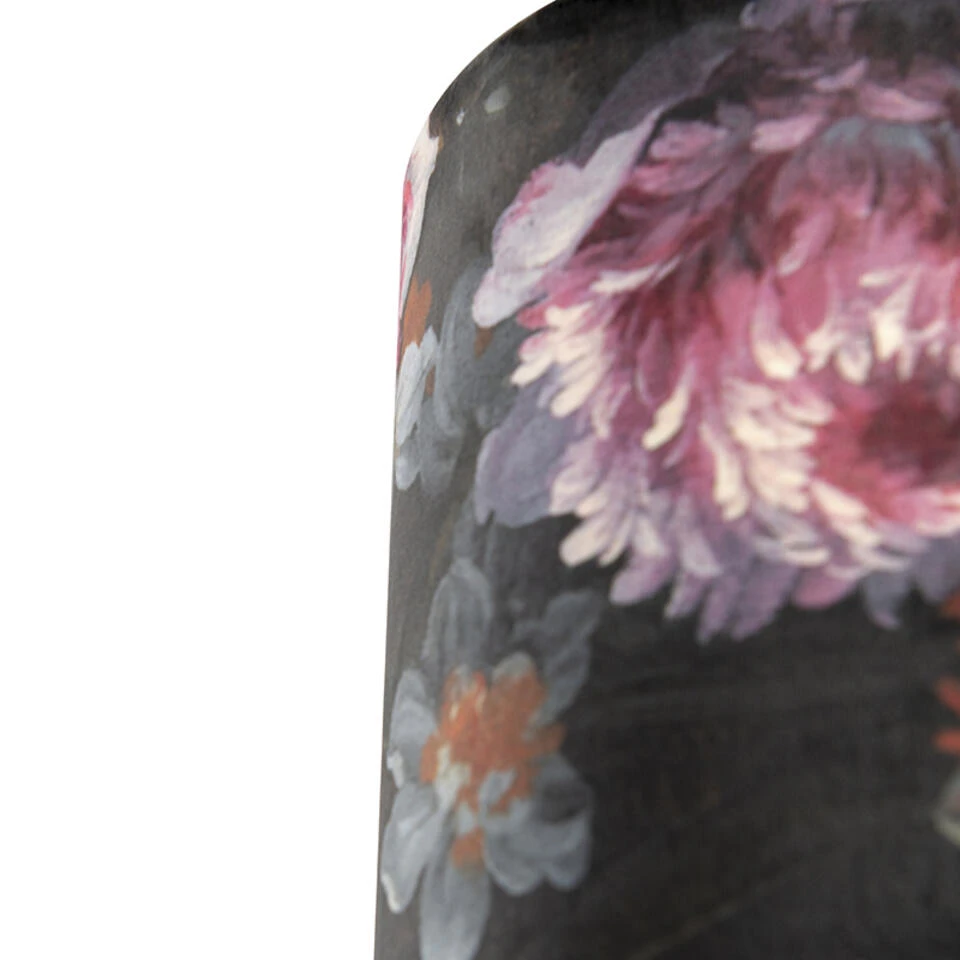 QAZQA Velours Lampenkap Bloemen Dessin 20/20/20 Gouden Binnenkant 2 QAZQA Velours Lampenkap Bloemen Dessin 20/20/20 Gouden Binnenkant - Afbeelding 2