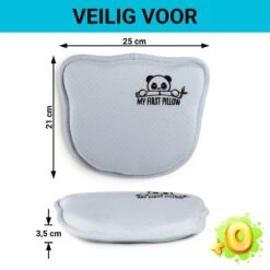 Vitapur - My First Panda Pillow 26x23 Cm - Blauw -Huishoudelijke Voorwerpen Winkel 1000080660 0102