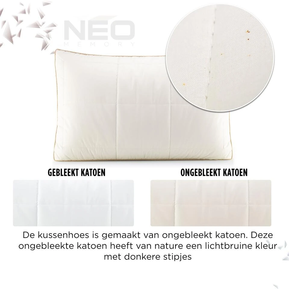 NEO Hybride Memory Foam Kussen - 50x70 Cm 3 NEO Hybride Memory Foam Kussen - 50x70 Cm - Afbeelding 3
