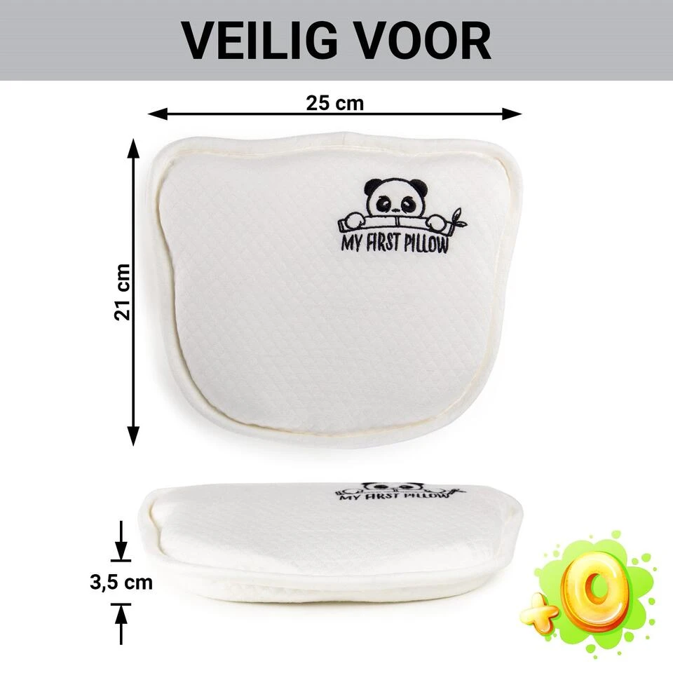 Vitapur - My First Panda Pillow 26x23 Cm - Wit 4 Vitapur - My First Panda Pillow 26x23 Cm - Wit - Afbeelding 4