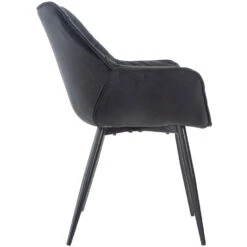 CLP Eetkamerstoel Tanna Fluweel Zwart -Huishoudelijke Voorwerpen Winkel 1000080759 0102