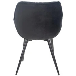 CLP Eetkamerstoel Tanna Fluweel Zwart -Huishoudelijke Voorwerpen Winkel 1000080759 0103