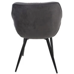 CLP Eetkamerstoel Tanna Fluweel Grijs 7 CLP Eetkamerstoel Tanna Fluweel Grijs -Huishoudelijke Voorwerpen Winkel 1000080762 0103