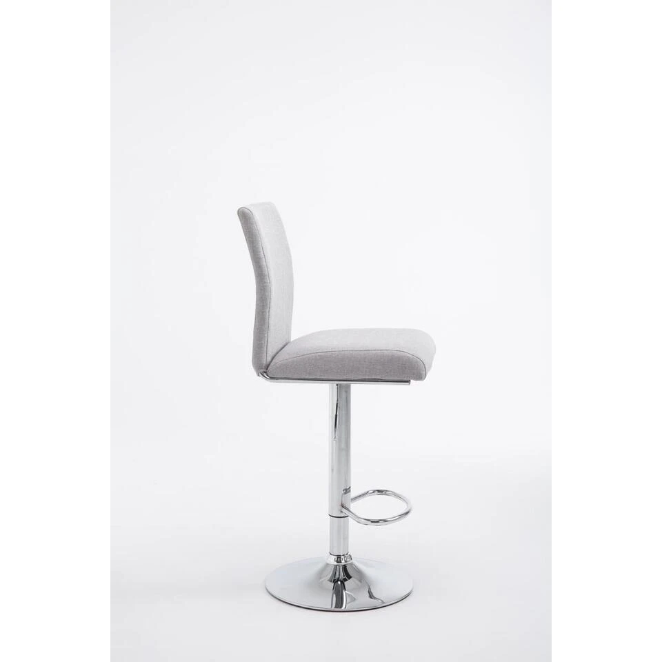 CLP Barkruk Keulen Stof Zilverkleurig 3 CLP Barkruk Keulen Stof Zilverkleurig - Afbeelding 3