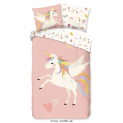 Good Morning Dekbedovertrek "Unicorn" - Multi - (140x220 Cm)
