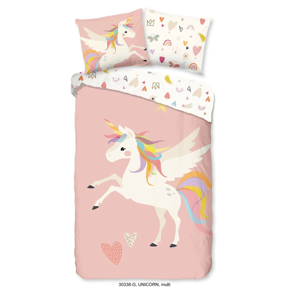 Good Morning Dekbedovertrek "Unicorn" - Multi - (140x220 Cm) 1 Good Morning Dekbedovertrek "Unicorn" - Multi - (140x220 Cm)