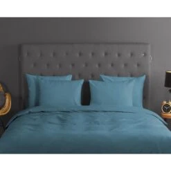 Good Morning Dekbedovertrek "uni Adria Blue" - Blauw - (200x220 Cm) -Huishoudelijke Voorwerpen Winkel 1000080928 0110