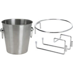 Excellent Houseware Champagnekoeler/ijsemmer - Met Houder - RVS - 3 L