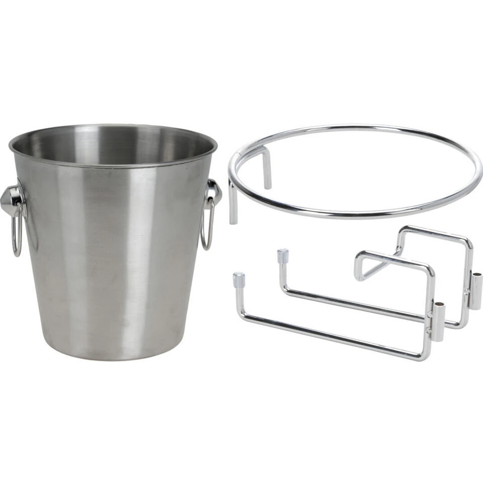 Excellent Houseware Champagnekoeler/ijsemmer - Met Houder - RVS - 3 L 1 Excellent Houseware Champagnekoeler/ijsemmer - Met Houder - RVS - 3 L