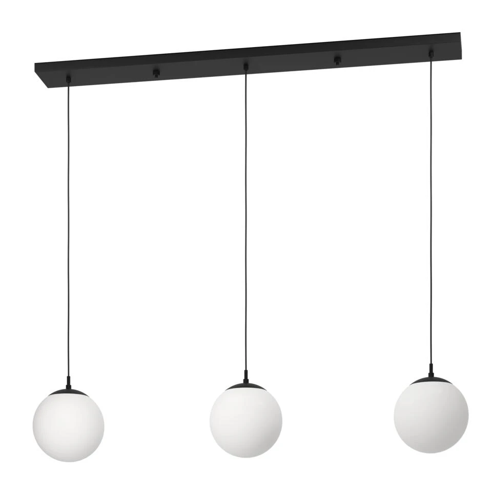 EGLO Rondo 3 Hanglamp - E27 - 121 Cm - Zwart/Wit 1 EGLO Rondo 3 Hanglamp - E27 - 121 Cm - Zwart/Wit