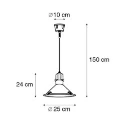 QAZQA Industriële Hanglamp Grijs IP44 - Vida -Huishoudelijke Voorwerpen Winkel 1000084676 0102