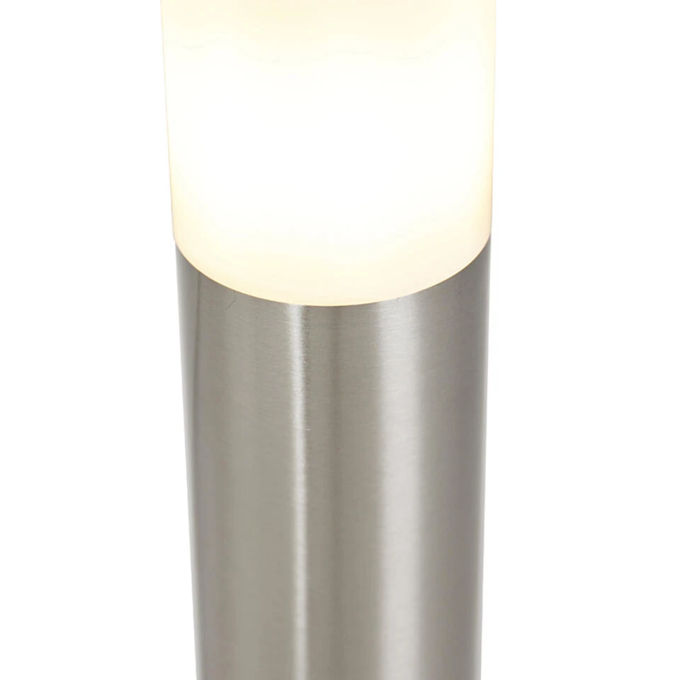 QAZQA Moderne Buitenlamp Paal Staal 45 Cm IP44 - Rox 2 QAZQA Moderne Buitenlamp Paal Staal 45 Cm IP44 - Rox - Afbeelding 2