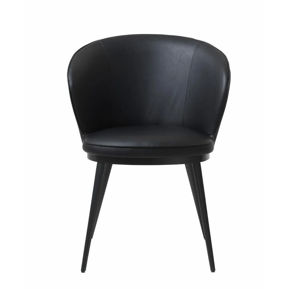 Giga Meubel Eetkamerstoel Kunstleer - Zwart - Armleuning - Stoel Gain 2 Giga Meubel Eetkamerstoel Kunstleer - Zwart - Armleuning - Stoel Gain - Afbeelding 2