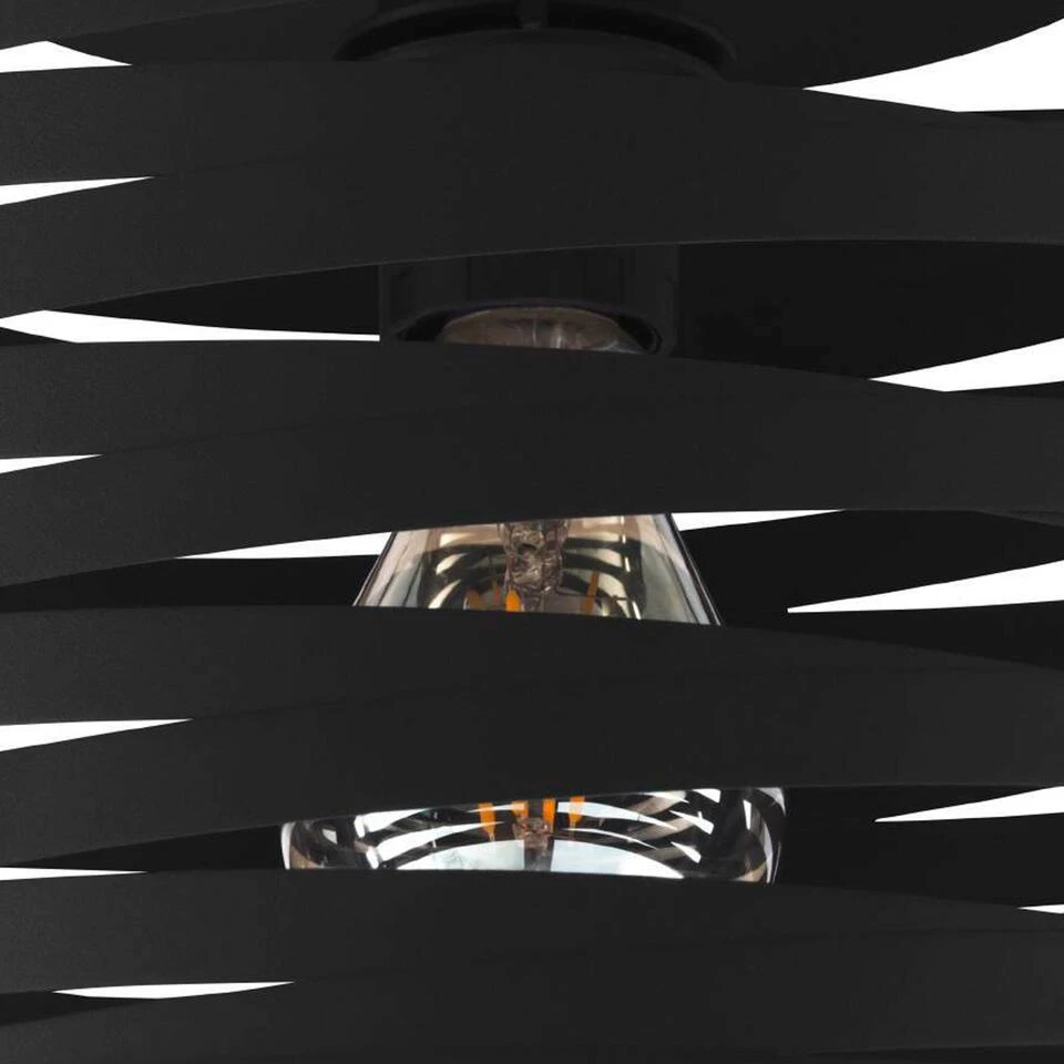 EGLO Cremella Plafondlamp - E27 - Ø 37 Cm - Zwart 2 EGLO Cremella Plafondlamp - E27 - Ø 37 Cm - Zwart - Afbeelding 2