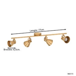 EGLO Seras Spot - GU10 - 77 Cm - Goud 7 EGLO Seras Spot - GU10 - 77 Cm - Goud -Huishoudelijke Voorwerpen Winkel 1000085403 0103