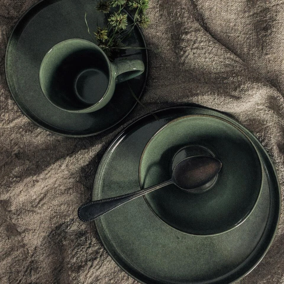 Dutch Rose Bord 27 Cm Groen 3 Dutch Rose Bord 27 Cm Groen - Afbeelding 3