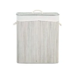 Beliani Mand KANDY - Grijs Bamboehout -Huishoudelijke Voorwerpen Winkel 1000087126 0103