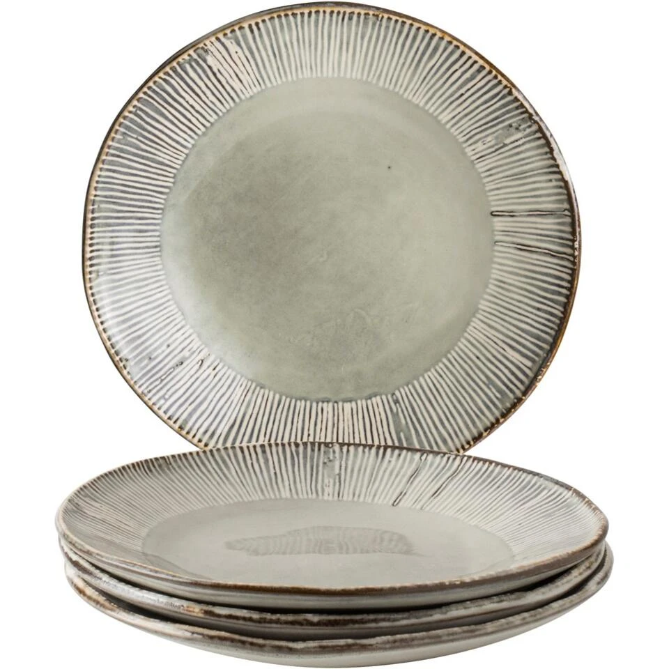 Dutch Rose Giftset 4 Borden 21,5 Cm Creme 2 Dutch Rose Giftset 4 Borden 21,5 Cm Creme - Afbeelding 2