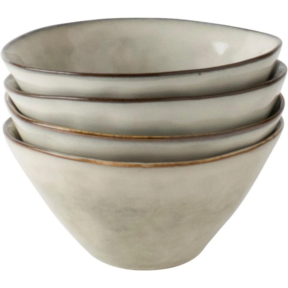 Dutch Rose Giftset 4 Kommen 14 Cm Creme 2 Dutch Rose Giftset 4 Kommen 14 Cm Creme - Afbeelding 2