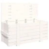 VidaXL Opbergbox 91x40,5x42 Cm Massief Grenenhout Wit