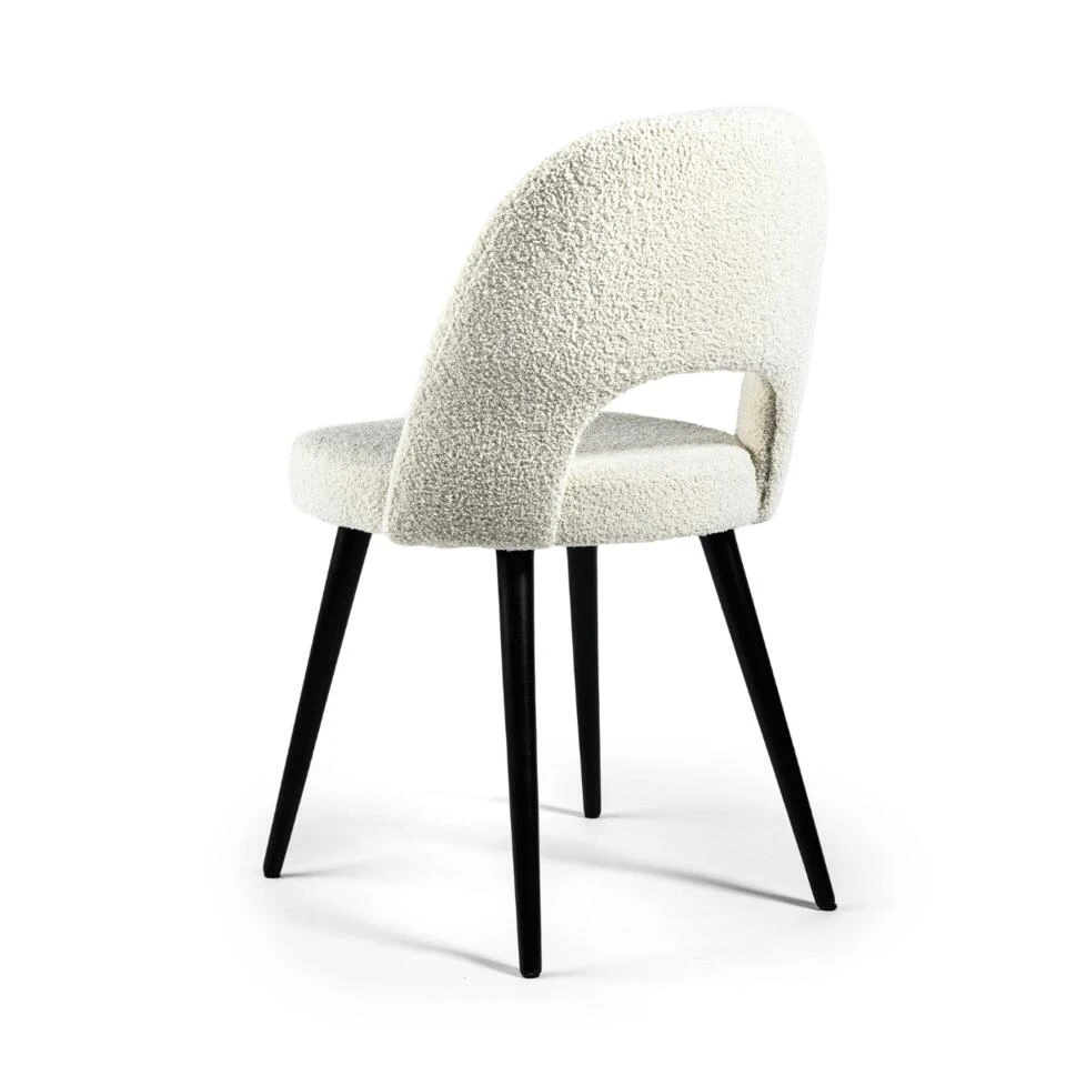 Devin Eetkamerstoel Teddy - Stof - Bruin 4 Devin Eetkamerstoel Teddy - Stof - Bruin - Afbeelding 4