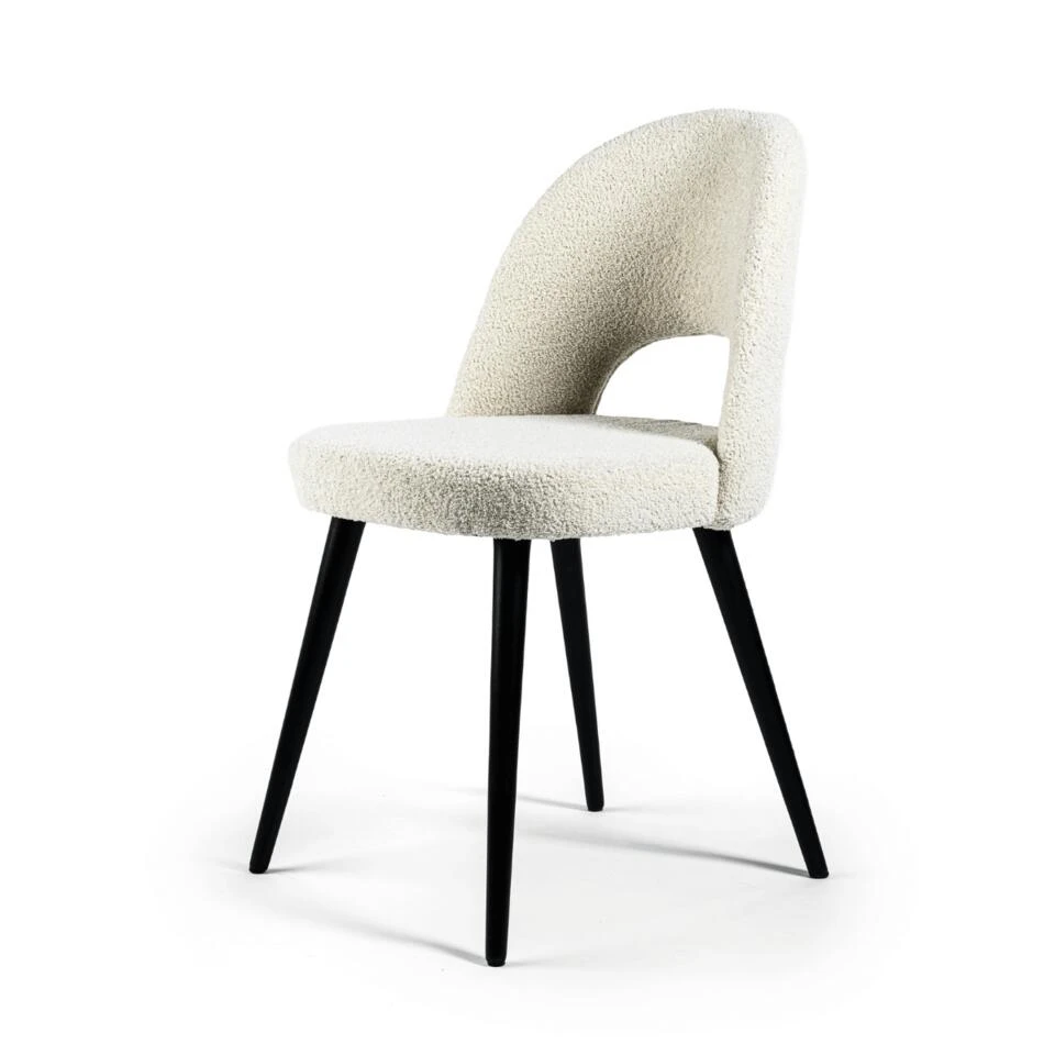 Devin Eetkamerstoel Teddy - Stof - Bruin 1 Devin Eetkamerstoel Teddy - Stof - Bruin