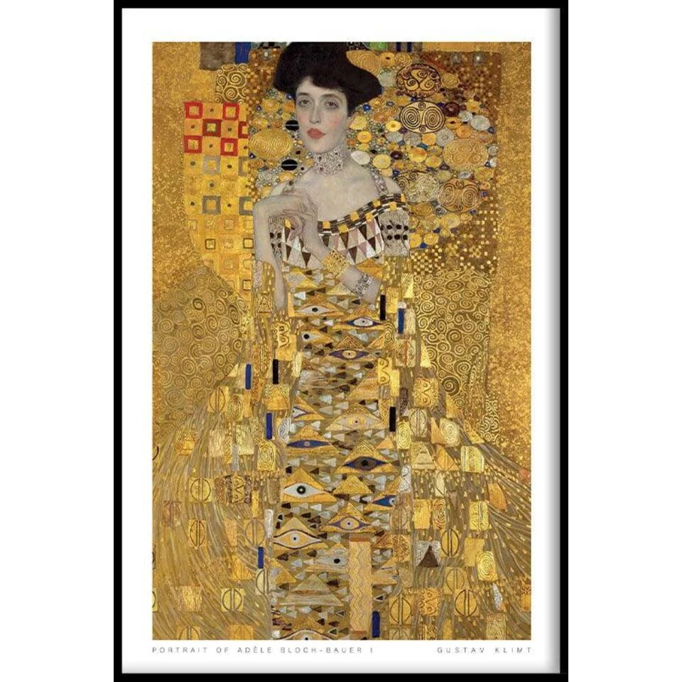 Walljar - Gustav Klimt - Portret Van Adèle Bloch-Bauer I - Poster Met Lijst / 60 2 Walljar - Gustav Klimt - Portret Van Adèle Bloch-Bauer I - Poster Met Lijst / 60 - Afbeelding 2