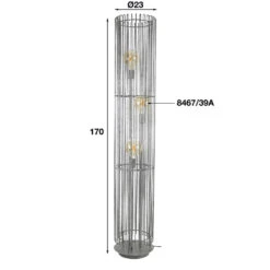 Industriële Vloerlamp Toby Oud Zilver 3-lichts - 172x30x172 Cm - Metaal - Grijs 7 Industriële Vloerlamp Toby Oud Zilver 3-lichts - 172x30x172 Cm - Metaal - Grijs -Huishoudelijke Voorwerpen Winkel 1000091866 0103