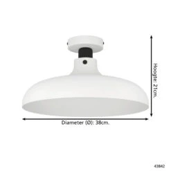 EGLO Matlock Plafondlamp - E27 - Ø 38 Cm - Grijs/Zwart - Staal -Huishoudelijke Voorwerpen Winkel 1000092653 0103
