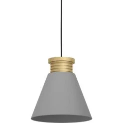 EGLO Twicken Hanglamp - E27 - Ø 22 Cm - Grijs/Goud -Staal -Huishoudelijke Voorwerpen Winkel 1000092701 0102