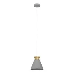 EGLO Twicken Hanglamp - E27 - Ø 22 Cm - Grijs/Goud -Staal
