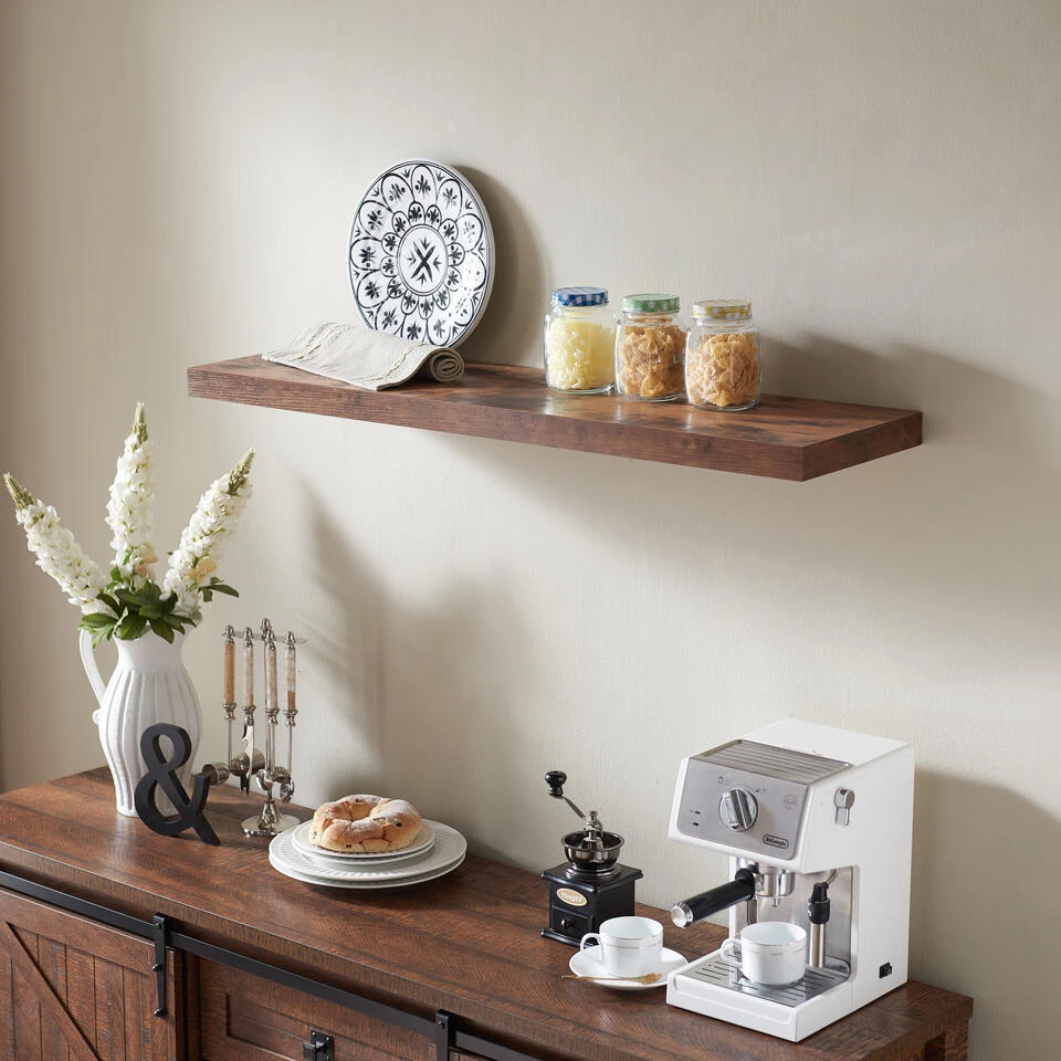 ACAZA Boekenplank Van 140 Cm Lang - Industrieel Design - Vintage Bruin 4 ACAZA Boekenplank Van 140 Cm Lang - Industrieel Design - Vintage Bruin - Afbeelding 4