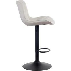 CLP Barkruk Linus Fluweel Crème -Huishoudelijke Voorwerpen Winkel 1000093442 0103