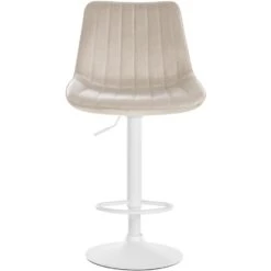 CLP Barkruk Toni Fluweel Wit Frame Crème 6 CLP Barkruk Toni Fluweel Wit Frame Crème -Huishoudelijke Voorwerpen Winkel 1000093459 0102