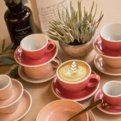 Egg Koffiekop Met Schotel - Set Van 2 - 150ml - Berry -Huishoudelijke Voorwerpen Winkel 1000093491 0103